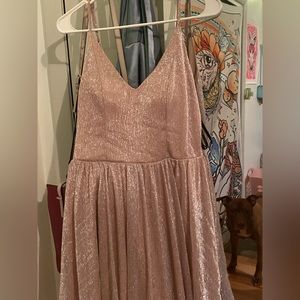 Light Pink/ Cream Shimmer Bridesmaids/Formal Dress from Davids Bridal